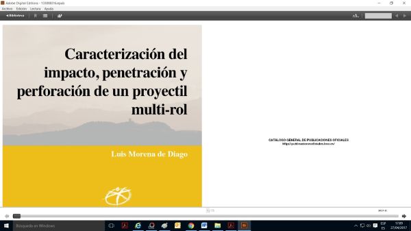 Caracterización del impacto, penetración y perforación de un proyectil multi-rol