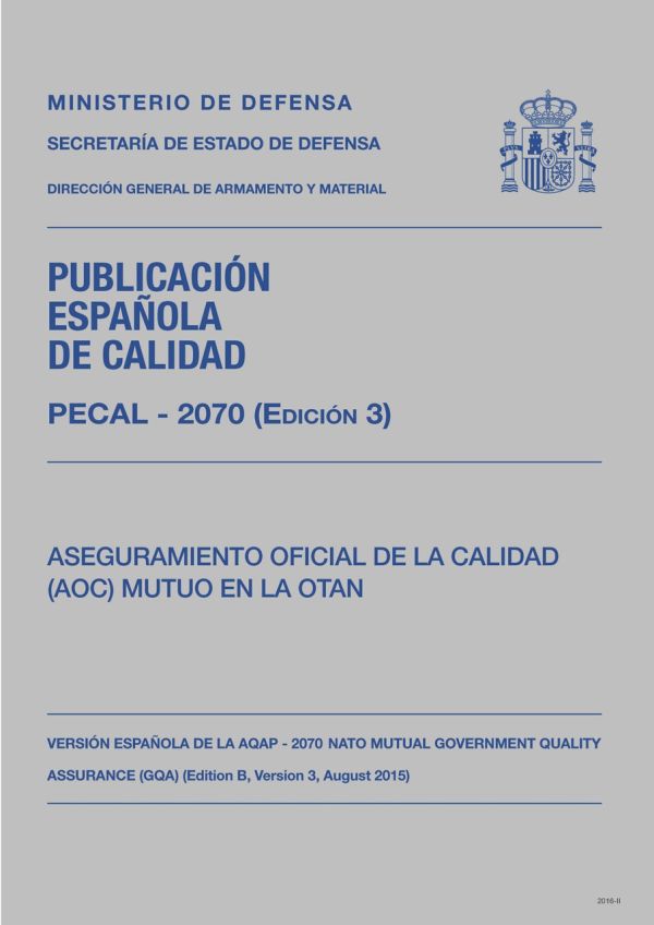 Publicación española de calidad PECAL - 2070