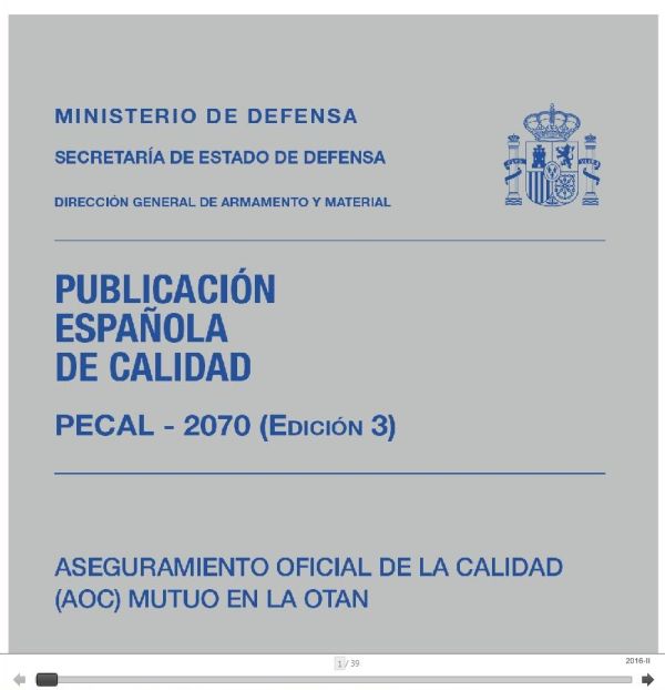 Publicación española de calidad PECAL - 2070