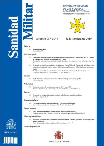 Sanidad Militar : Revista de Sanidad de las Fuerzas Armadas de España