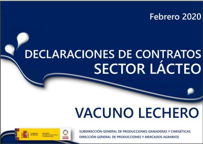 Declaraciones de Contratos Sector Lácteo: Vacuno Lechero