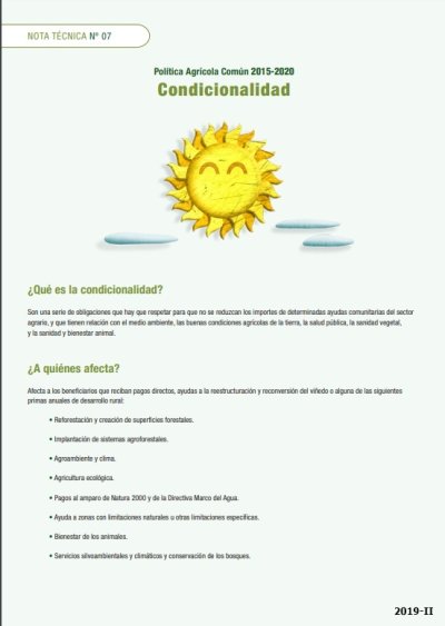 Informes sobre la aplicación de la PAC en España