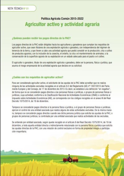 Informes sobre la aplicación de la PAC en España