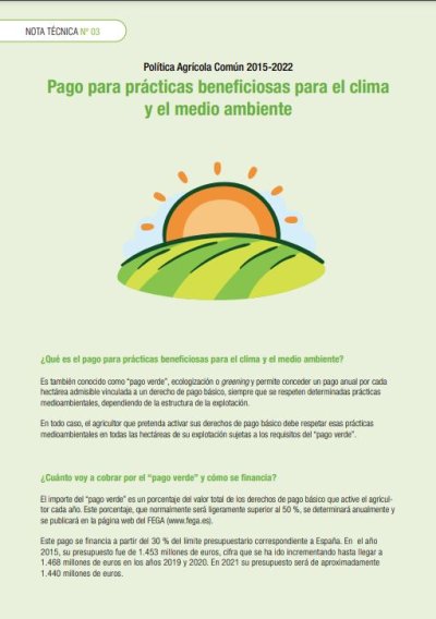 Informes sobre la aplicación de la PAC en España