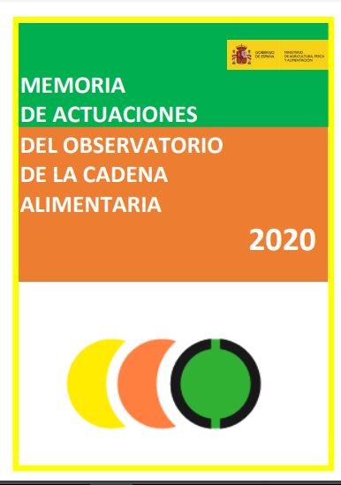 Memoria de Actividades del Observatorio de la Cadena Alimentaria